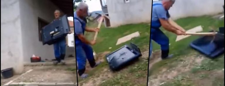 Bosanac krampom razbio televizor: “E nema više…”