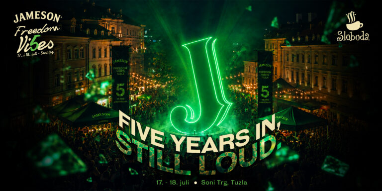 JAMESON FREEDOM VIBES SLAVI PET GODINA NA SONOM TRGU